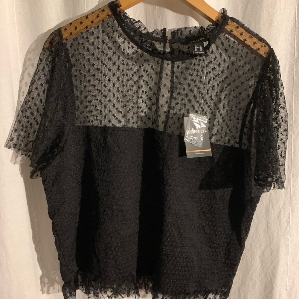 NWT SHEER KNIT TOP